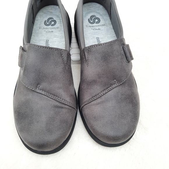 Clarks Cloudsteppers Sillian 2.0 Ease Slip On Comfort Flats Gray 6 Loafers - Picture 11 of 11